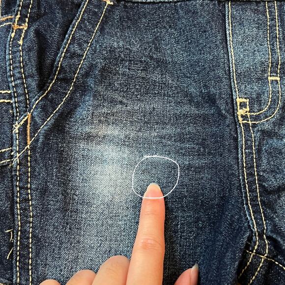 Oshkosh Baby Denim Carpenter Overalls 24Months Dark Wash - Picture 4 of 5